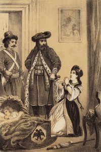 Guardias esperando que el bebé Zar Iván VI de Rusia se despierte