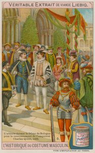 Invitados Esperando Fuera de la Catedral de Bolonia en la Coronación del Emperador Carlos V en 1536 de European School