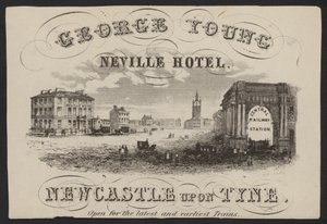 Tarjeta comercial de hotel (grabado) de European School