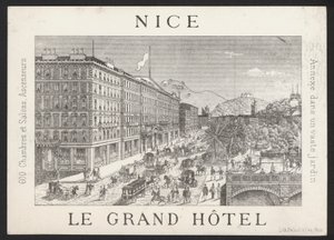 Tarjeta comercial de hotel (grabado)