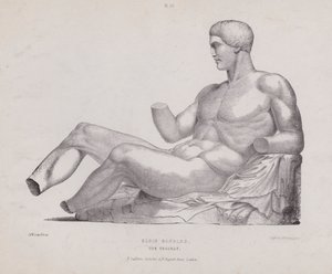 Ilustración para La anatomía de las formas externas del hombre: Mármoles de Elgin, El Theseus de European School
