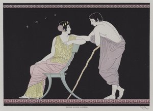 Ilustración de cerámica griega antigua de European School
