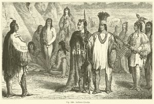 Indios Creeks (grabado) de European School