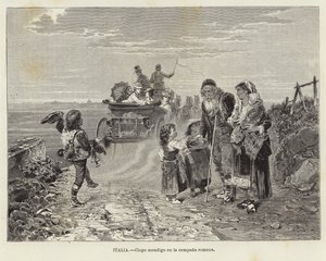 Italia - Mendigo ciego en el campo romano
