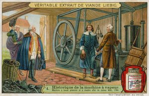 El motor de vapor de doble acción de baja presión de James Watt, 1784 de European School