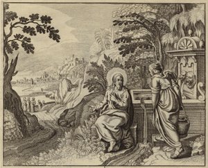 Jesucristo y la mujer de Samaria (grabado)