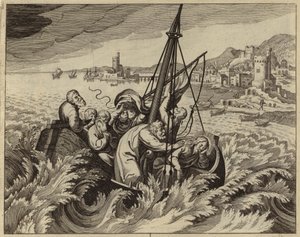 Jesucristo calmando la tormenta (grabado)