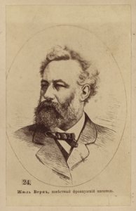 Julio Verne, novelista, poeta y dramaturgo francés (litografía)