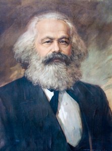 Karl Marx, filósofo, economista, teórico político y revolucionario socialista alemán (litografía en color)