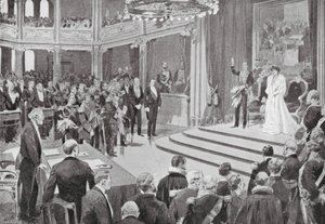 El rey Haakon presta juramento de European School