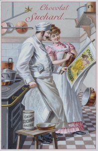 Escena de cocina, anuncio de cacao Suchard de European School
