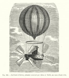 El Conde de Artois, aerostato construido por Alban y Vallet, en agosto de 1785 de European School