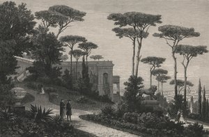 Le Monte-Pincio en Roma (grabado)
