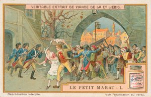 Le Petit Marat, tarjeta Liebig, principios del siglo XX (cromo) de European School