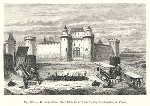 El asedio de una plaza fuerte en el siglo XIV, según Christine de Pisan de European School