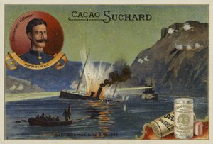 Teniente Richmond P. Hobson y el hundimiento del USS Merrimac, Santiago de Cuba, Guerra Hispanoamericana, 3 de junio de 1898