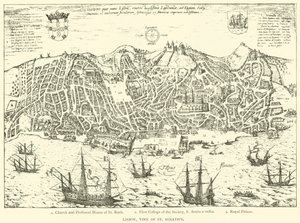 Lisboa, época de San Ignacio (grabado)