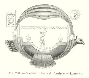 Máquina voladora de Barthelemy Lourenco (grabado)