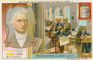 Haciendo una Cromolitografía de Liebig de European School