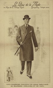 Moda masculina hacia 1930 (litografía) de European School