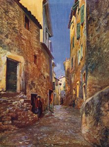 Menton, Rue dans la Vieille Ville (litografía en color)