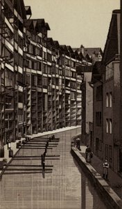 Metz: Calle de los curtidores (litografía) de European School