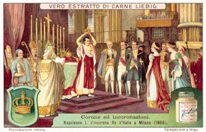 Napoleón Bonaparte coronándose a sí mismo Rey de Italia en Milán de European School