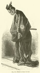 Oficial en traje de corte de European School
