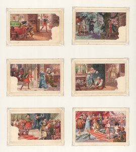 Obra original para un conjunto de tarjetas Liebig: Wagner, Die Meistersinger de European School