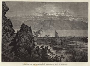 El mar de Galilea desde Ain-et-Tin, la fuente de la Higuera de European School