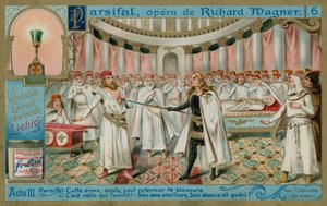 Parsifal cura a Amfortas con la Lanza Sagrada