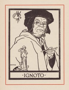 Retrato de un artista italiano desconocido (litografía) de European School