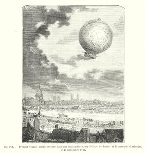 Primer viaje aéreo realizado en una montgolfiera, por Pilatre de Rozier y el marqués de Arlandes, el 21 de noviembre de 1783 de European School