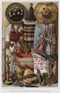 Producciones de la industria del arte norteafricano (chromolitho) de European School