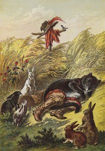 El Gato con Botas (litografía a color) de European School