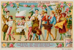 Representantes de Diferentes Oficios: Vendedor de Vino, Chef, Pescador, Cazador, Cervecero, Herrero, Pastelero, Tejedor, Carnicero y Zapatero de European School