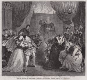 Escena del Acto III de la tragedia Die Bluthochzeit (La boda de sangre) del dramaturgo alemán Albert Lindner de European School