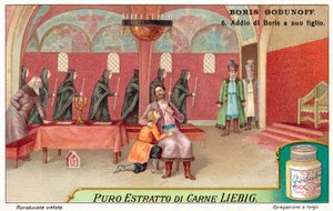 Escena de la ópera Boris Godunov de Modest Mussorgsky de European School