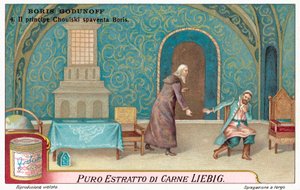 Escena de la ópera Boris Godunov de Modest Mussorgsky de European School