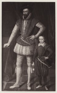 Sir Walter Raleigh y su hijo (lito)