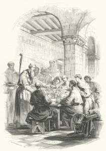 San Eligio sirviendo comida a los pobres de European School