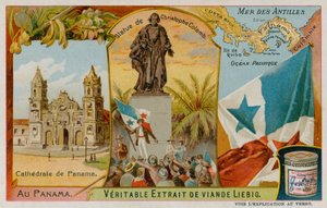 Estatua de Cristóbal Colón, Antillas y Catedral de Panamá