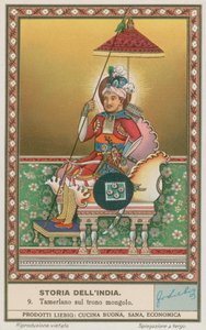 Tamerlán en el trono mongol