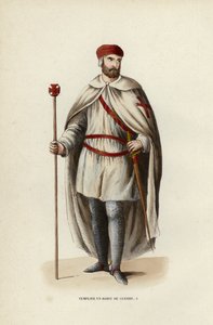 Templario en hábito de guerra