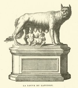 La Loba Capitolina, escultura de bronce que representa a la loba amamantando a Rómulo y Remo, los fundadores de Roma
