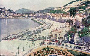 La Praia da Lapa y la Praca da Gloria, Un vistazo al Desfile Militar del 15 de noviembre, Aniversario de la Fundación de la República de Brasil (litografía en color) de European School
