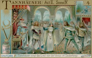 La competencia de canto en Wartburg (cromolitografía) de European School