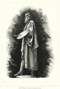 Estatua de Tiziano, artista del Renacimiento italiano, por Antonio dal Zotto de European School