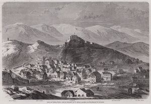 Ciudad y fortaleza de Belfort, Francia, después de su rendición a los alemanes sitiadores, Guerra Franco-Prusiana