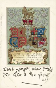 Reino Unido de Gran Bretaña e Irlanda y Commonwealth de Australia (litografía en color) de European School